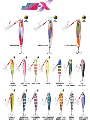 Fujin Jig-X Jigging Jig Yem Gold Zebra Glow-80 gr