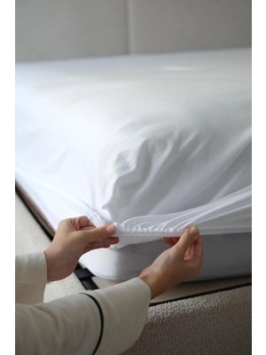 Beyaz Tek Kişilik Lastikli Çarşaf 100X200 cm – Pamuklu, Ütü Istemez, Terletmez, Yumuşak ve Dayanıklı