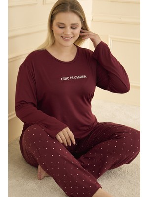 Kadın Pijama Takımı Büyük Beden & Battal Uzun Kol