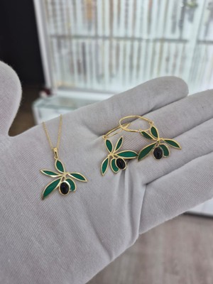 925 Ayar Papatya Silver Zeytin Kolye,küpe Set.zeytin Set.rose.gold.rodaj