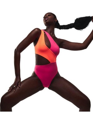 Deep Beach Renk Bloklu Cut Out Mayo DB200786M