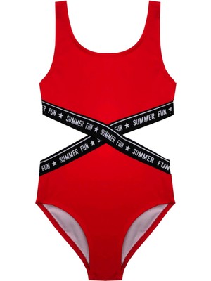 Deep Beach KIRMIZI KIZ ÇOCUK MAYOKINI DB200568CM