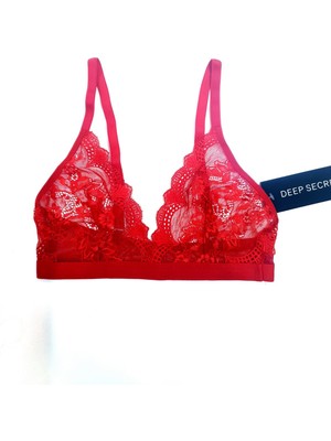 Deep Secret YILBAŞI KIRMIZI SIRTI TÜL DETAYLI BRALET DS200451BR