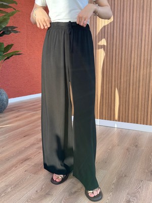 Kadın Pamuk Viskon Pantolon - Siyah