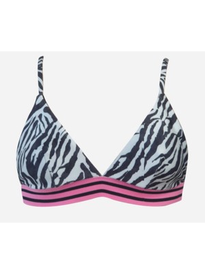 Db20088bu Zebra Desen Lastikli Kaplı Üçgen Bıkını Üstü Db20088bu