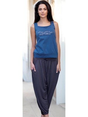 Bayan Yazlık Poly Şalvarlı Pijama 21519