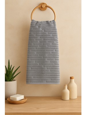 %100 Pamuklu 2’li Gri El Havlusu Seti – 50X90 cm | Modern ve Dayanıklı