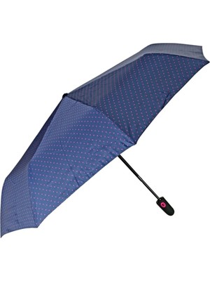 Puantiyeli Mini Şemsiye – 52 cm Açılır, 17 cm Katlanır, Çanta Boy