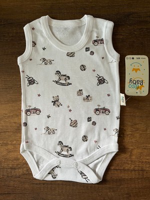 1 Adet Kolsuz Kız Erkek Bebek Badi Body Zıbın Alttan Çıtçıtlı Bisiklet Yaka Yenidoğan Hayvan Desen