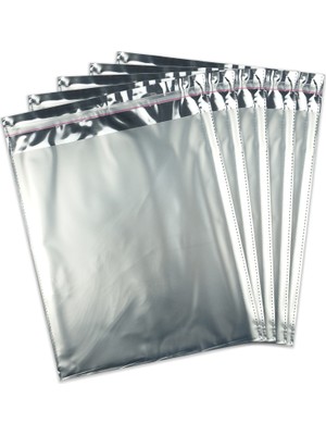 25*35 Gri Lüx Metalize Hediye Paketi 100 Adet