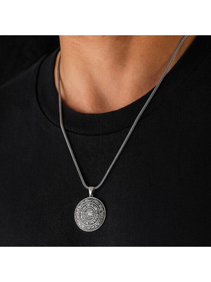 Ayetel Kursi Muskalık ve Çevşen 925 Ayar Gümüş Erkek Kolye