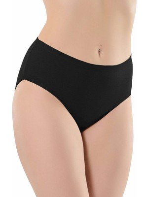 Belinay Kadın Siyah 12'li Yüksek Bel Likralı Külot