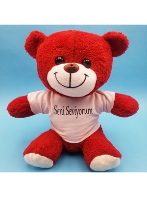 Kırmızı Ayıcık Seni Seviyorum Tişörtlü
