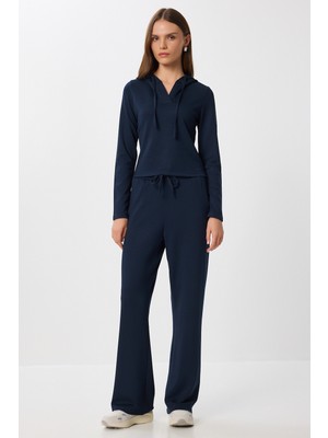 Yumuşak Modal Alt-Üst Takım LKH0005 Lacivert