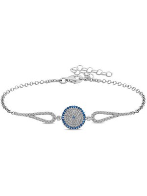 Nazar Boncuklu 925 Ayar Gümüş Bileklik