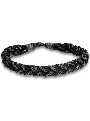 Örgü Kazaziye 925 Ayar Gümüş Bileklik