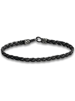 Örgü Kazaziye 925 Ayar Gümüş Bileklik