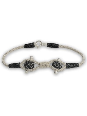 Kazaziye Örgü 925 Ayar  Gümüş Bileklik