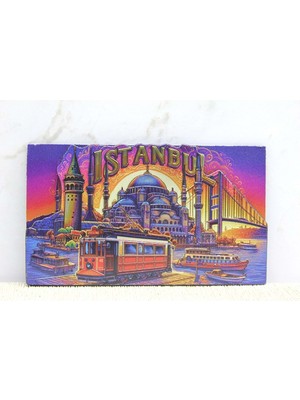Ahşap Istanbul Temalı Magnet