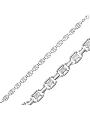 Su Yolu Oval 925 Ayar Gümüş Bileklik