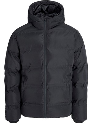 Jack Jones Jjesoho Puffer Hood Sn Pls Siyah Büyük Beden Mont 12284655-02