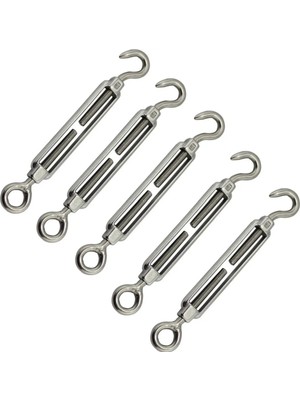 Kanca M10 Yük Halat Gerdirme Galvanizli Çektirme Yük Gergi Demiri 5 Adet