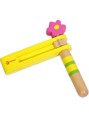 Classic World Sarı Ahşap Kastanet-Şak Şak