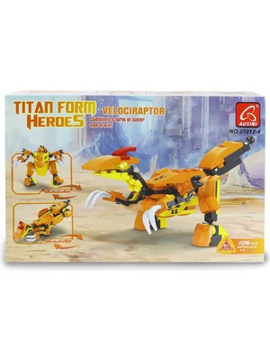 Ausini Titan Form Heroes-4 Velaciraptor 106 Parça
