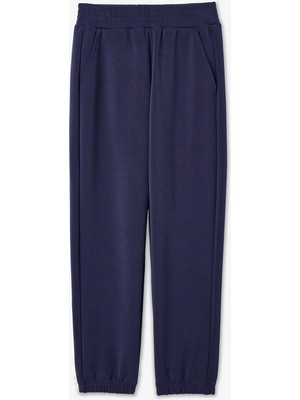 Penti Koyu İndigo Kız Çocuk Modal Soft Oversize Yüksek Bel Jogger Eşofman Altı
