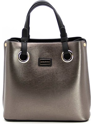 Silver & Polo Platin - Siyah SP975 Kadın El Çantası