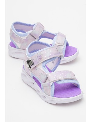 Mnpc Kız Çocuk Mavi Işıklı Anatomik Hafif Günlük Sandalet