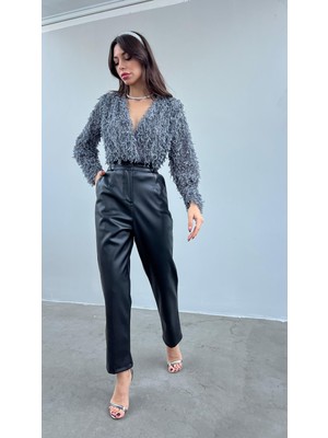Kırçıllı Bodysuit Bluz