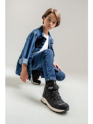 Mnpc Erkek Çocuk Siyah Su Geçirmez Anatomik Günlük Bot