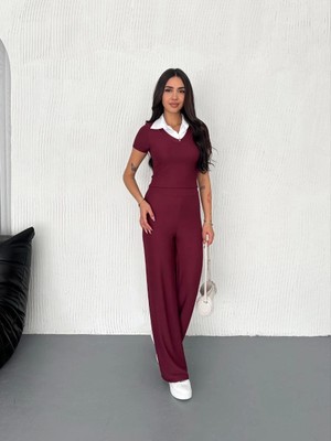 Ottoman Kumaş Beyaz Gömlek Yaka Takım S4142