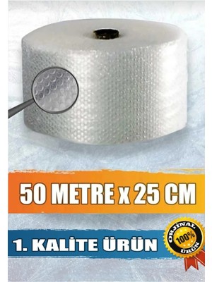 Balonlu Naylon 1 .sınıf Balonlu Poşet Patpat Havalı Naylon Ambalaj Paket Pat Pat - 25CM x 50METRE Pıtpıt