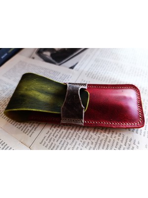 Crazy Hors Hakiki Deri El Emeği Özel Kalemleriniz Için Kalemlik Kalem Kutu 27 cm 6 cm  A807