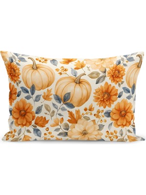 Sonbahar Ekose Serisi Çift Tarafı  Baskılı Kırlent Kılıfı (Halloween Autumn Cushion Cover)