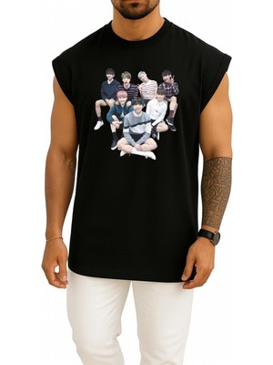 Oversize Bts Sticker N.o -Japanese Ver.- K-Pop, Group Göğüs Tasarımlı Atlet