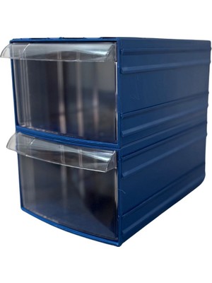 Plastik Çekmeceli Kutu 2 ÇEKMECELİ  750-M