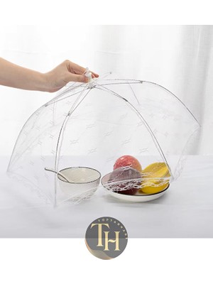 Gıda Koruma Şemsiyesi Yiyecek Yemek Sinek Koruyucu Tül Aparat Piknik Kamp Açık Alan Için