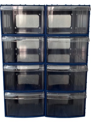 Plastik Çekmeceli Kutu 8 Çekmeceli 750-M