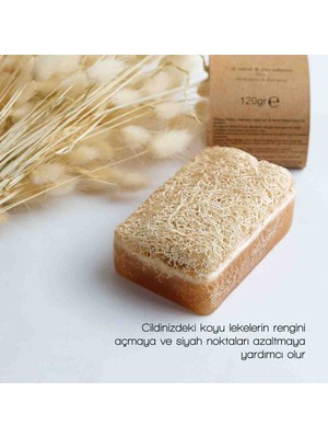 Salyangoz Özlü Kabak Lifli Sabun %100 Doğal El Yapımı Peeling Cilt Yenileyici ve Nemlendirici Sabun