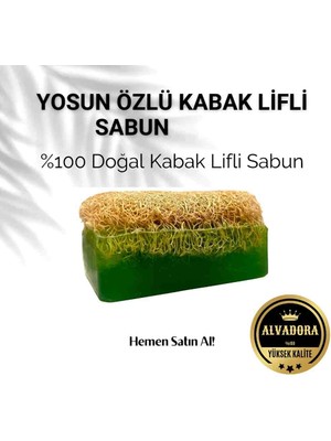 Yosun Özlü Kabak Lifli Sabun %100 Doğal El Yapımı Peeling ve Cilt Temizleyici & Bakım Sabunu