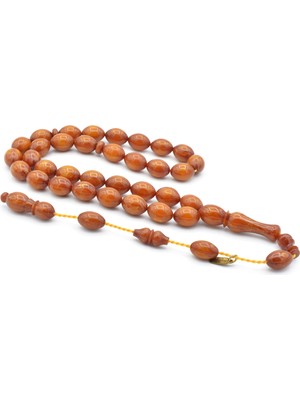 Mustafa Uysal Imzalı Beyzi Kesim Koyu Sarı Katalin Tesbih