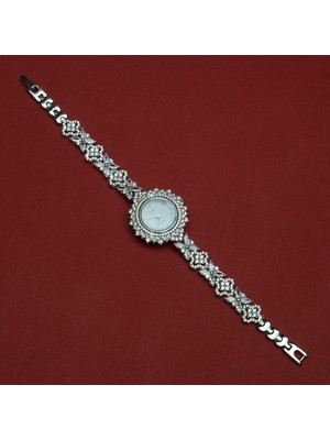 Silvalli WQ3 Yuvarlak Gümüş Saat