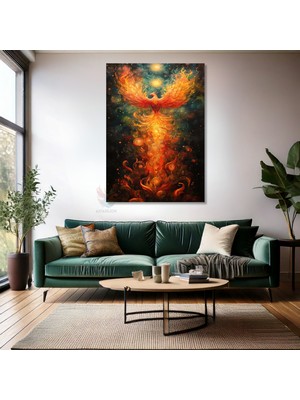 Kanvas Tablo Ev Ofis Duvar Tablosu Yukselen Anka Kusu Yeni Ev Hediyesi Kanvas Ev Dekoru