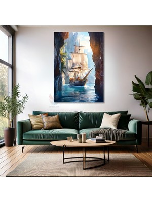 Kanvas Tablo Ev Ofis Duvar Tablosu Büyük Yelkenli Yeni Ev Hediyesi Kanvas Ev Dekoru