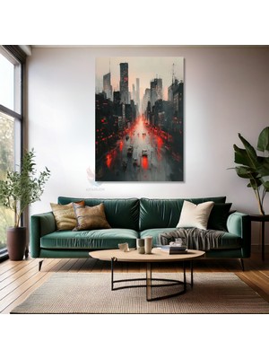 Kanvas Tablo Ev Ofis Duvar Tablosu Şehir Merkezi Yeni Ev Hediyesi Kanvas Ev Dekoru