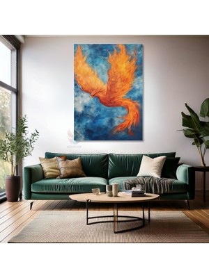 Kanvas Tablo Ev Ofis Duvar Tablosu Yanan Anka Kusu Yeni Ev Hediyesi Kanvas Ev Dekoru
