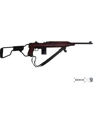 Denix M1A1 Paratrooper Model Karabina Koleksiyonluk Dekoratif Metal Obje - Amerika 1942